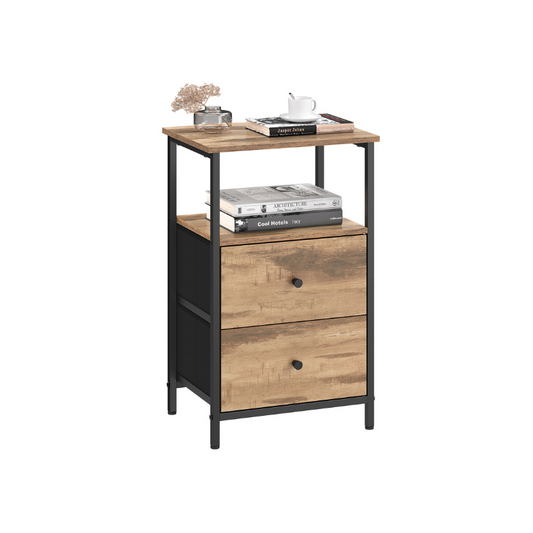 24-Inch Tall End Table with Storage Shelf