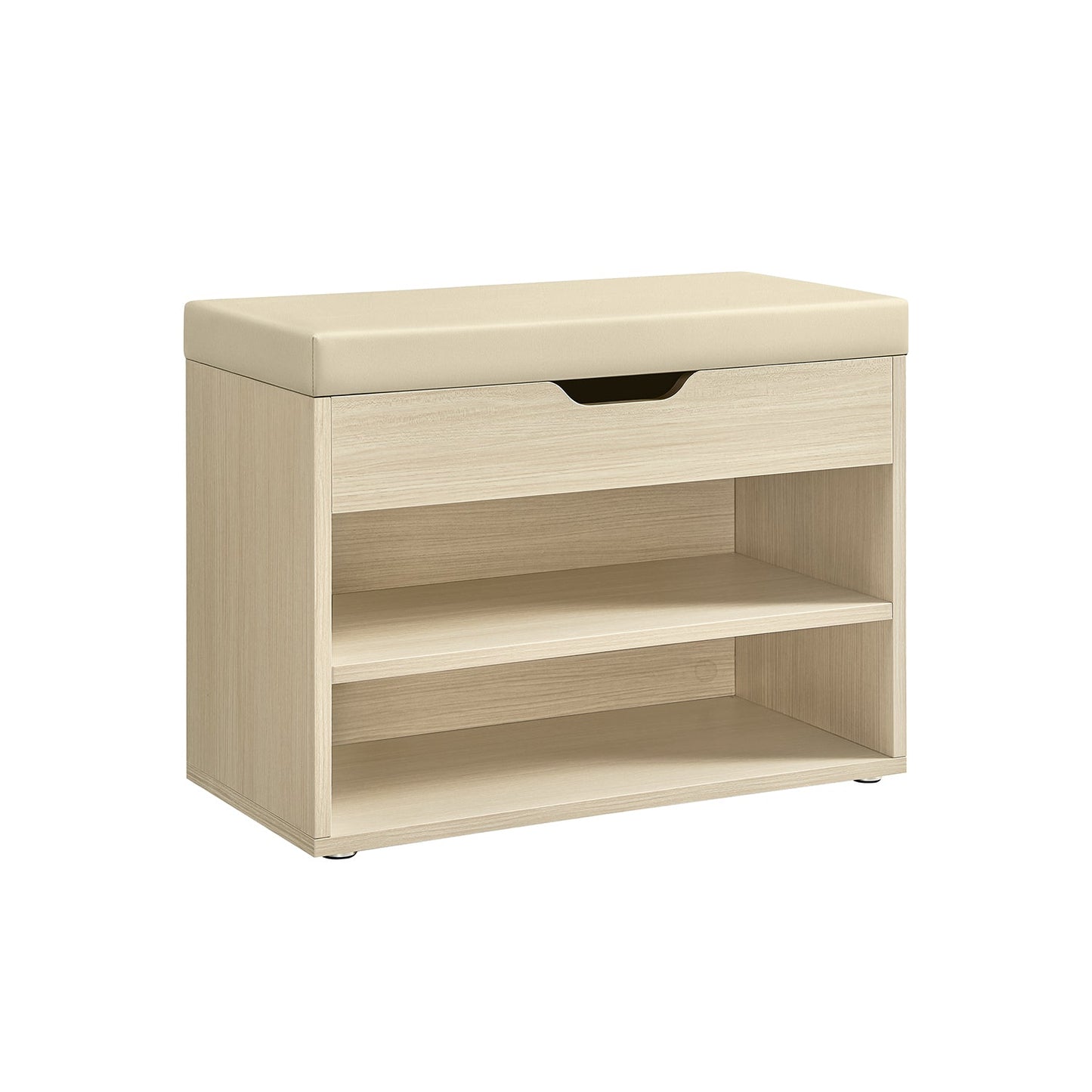 Shoe Bench with 3 Storage Compartments