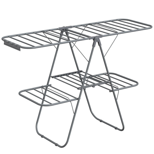 Clothes Drying Rack, Foldable 2-Level Laundry Drying Rack