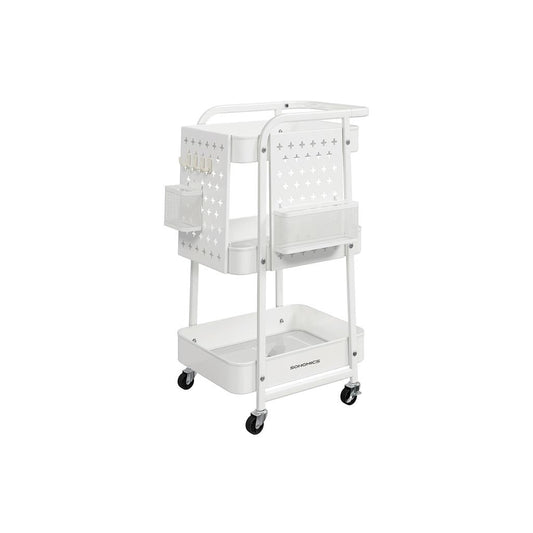 3-Tier Storage Cart with Pegboards