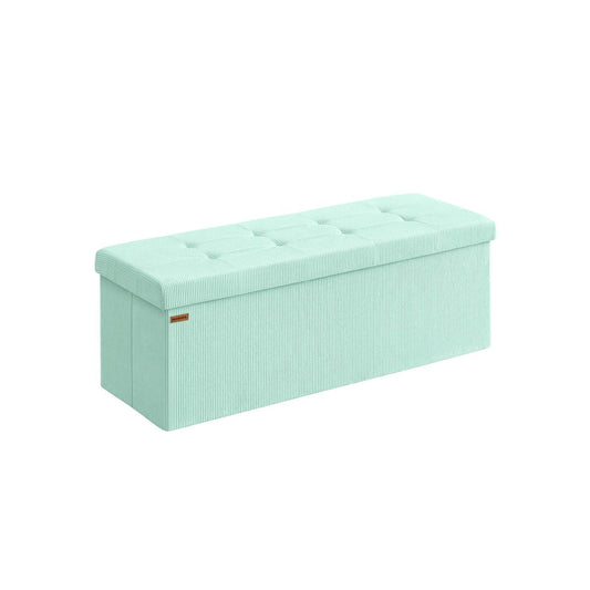 MAZIE Collection - Foldable storage ottoman bench with foot rest
