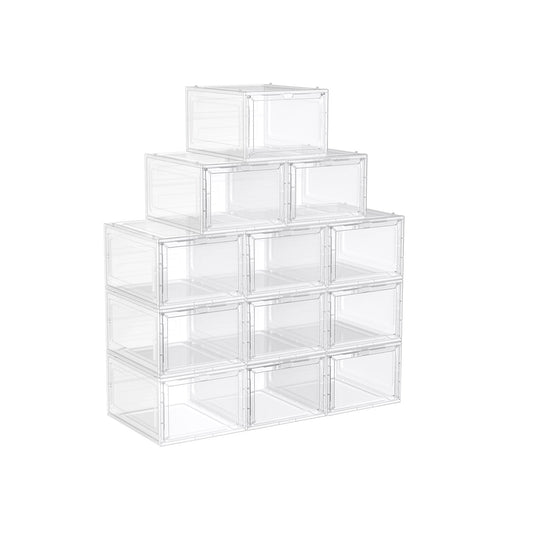 Clear Shoe Boxes, up to US Size 13