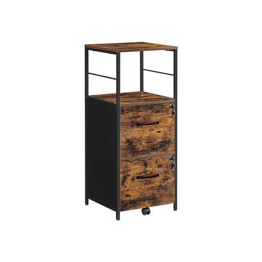 VASAGLE File Cabinet for Home Office, 2-Drawer Filing Cabinet with Lock
