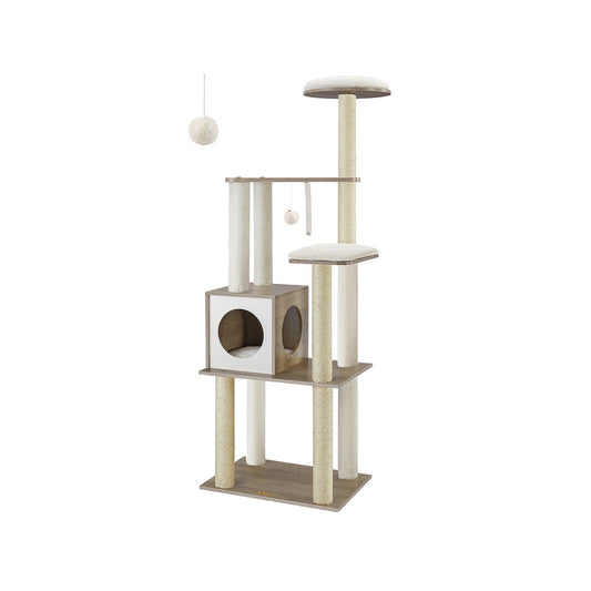 WoodyWonders 65-Inch Multi-Level Cat Tree