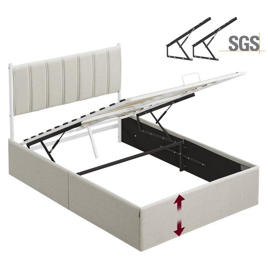 VASAGLE Lift Up Storage Bed Frame Queen Size