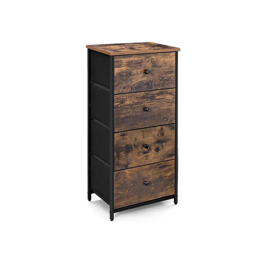 Fabric Dresser with 4 Drawers, Metal Frame